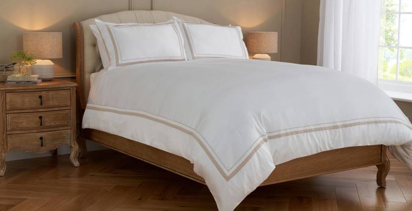 Cotton Collection Sateen Double Row Bed Linen